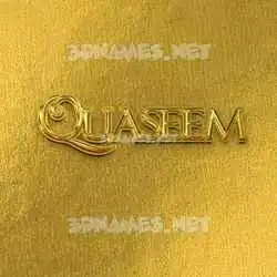 quaseem in All Gold style - 3D name wallpaper