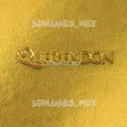 querendon in All Gold style - 3D name wallpaper