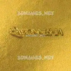 qwonneshia in All Gold style - 3D name wallpaper
