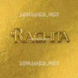 rachita in All Gold style - 3D name wallpaper