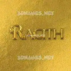 racith in All Gold style - 3D name wallpaper