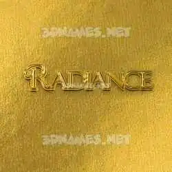 radiance in All Gold style - 3D name wallpaper