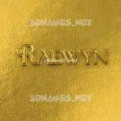 raewyn in All Gold style - 3D name wallpaper