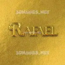 rafael in All Gold style - 3D name wallpaper