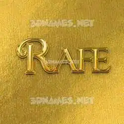 rafe in All Gold style - 3D name wallpaper