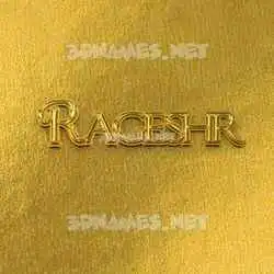 rageshr in All Gold style - 3D name wallpaper
