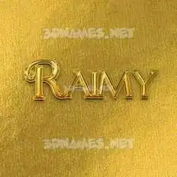 raimy in All Gold style - 3D name wallpaper