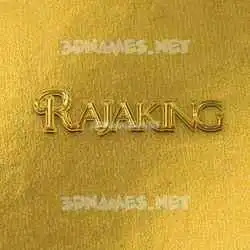 rajaking in All Gold style - 3D name wallpaper