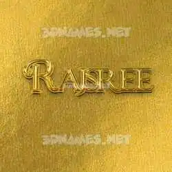 rajsree in All Gold style - 3D name wallpaper
