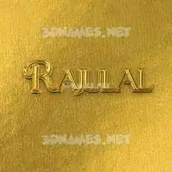 rajulal in All Gold style - 3D name wallpaper