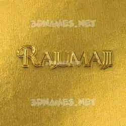 rajumajji in All Gold style - 3D name wallpaper
