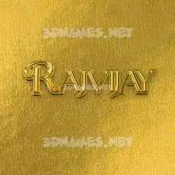 rajvijay in All Gold style - 3D name wallpaper
