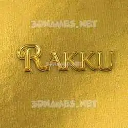 rakku in All Gold style - 3D name wallpaper