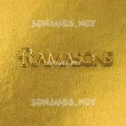 ramasons in All Gold style - 3D name wallpaper
