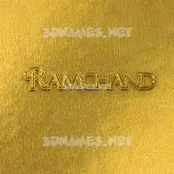 ramchand in All Gold style - 3D name wallpaper