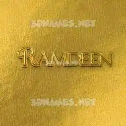 ramdeen in All Gold style - 3D name wallpaper