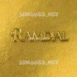ramdial in All Gold style - 3D name wallpaper