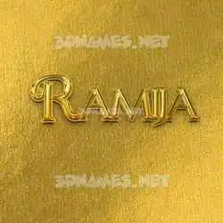 ramija in All Gold style - 3D name wallpaper