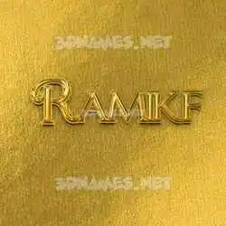ramikf in All Gold style - 3D name wallpaper
