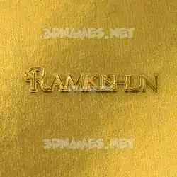 ramkishun in All Gold style - 3D name wallpaper