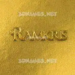 ramkris in All Gold style - 3D name wallpaper