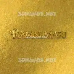 ramkumari in All Gold style - 3D name wallpaper