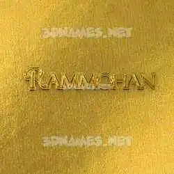 rammohan in All Gold style - 3D name wallpaper
