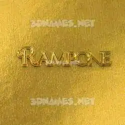 rampone in All Gold style - 3D name wallpaper