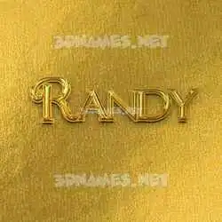 randy in All Gold style - 3D name wallpaper