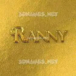 ranny in All Gold style - 3D name wallpaper