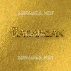 raoarslan in All Gold style - 3D name wallpaper