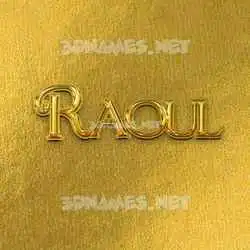raoul in All Gold style - 3D name wallpaper