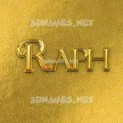 raph in All Gold style - 3D name wallpaper