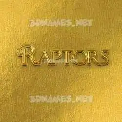 raptors in All Gold style - 3D name wallpaper
