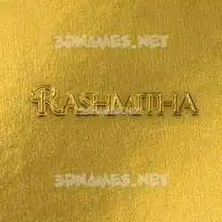 rashmitha in All Gold style - 3D name wallpaper