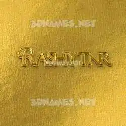 rashytnr in All Gold style - 3D name wallpaper
