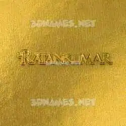 ratankumar in All Gold style - 3D name wallpaper
