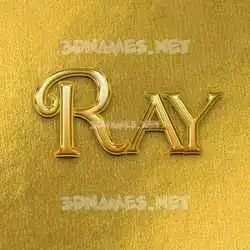 ray in All Gold style - 3D name wallpaper
