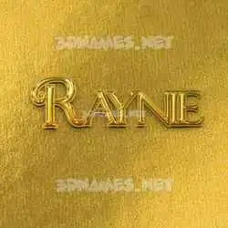 raynie in All Gold style - 3D name wallpaper