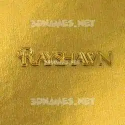 rayshawn in All Gold style - 3D name wallpaper