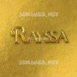 rayssa in All Gold style - 3D name wallpaper
