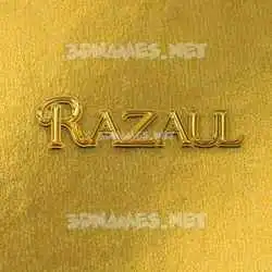 razaul in All Gold style - 3D name wallpaper