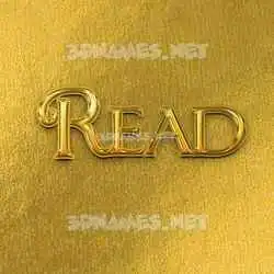 read in All Gold style - 3D name wallpaper