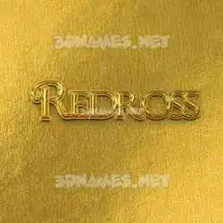 redross in All Gold style - 3D name wallpaper