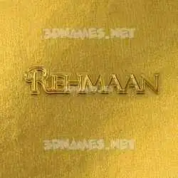rehmaan in All Gold style - 3D name wallpaper