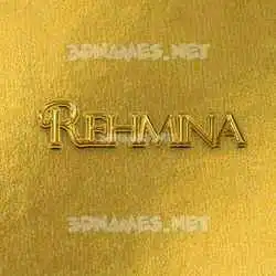 rehmina in All Gold style - 3D name wallpaper