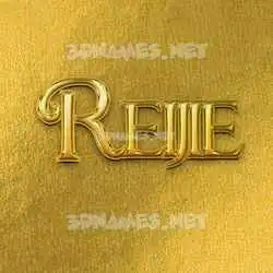 reijie in All Gold style - 3D name wallpaper