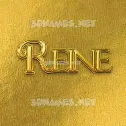 reine in All Gold style - 3D name wallpaper