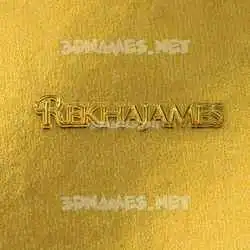 rekhajames in All Gold style - 3D name wallpaper