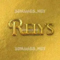 relys in All Gold style - 3D name wallpaper